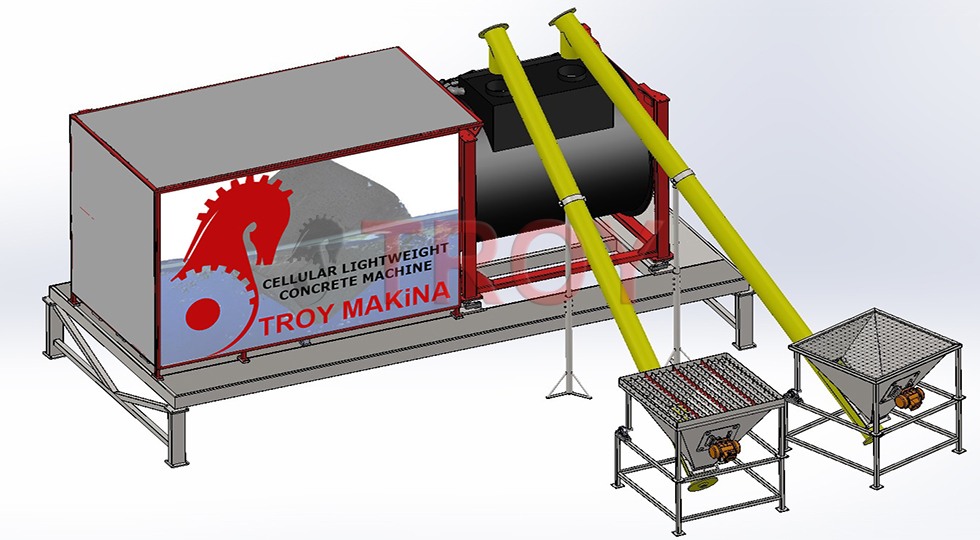 Stationary Screed Foam Concrete Machine Troy Makine